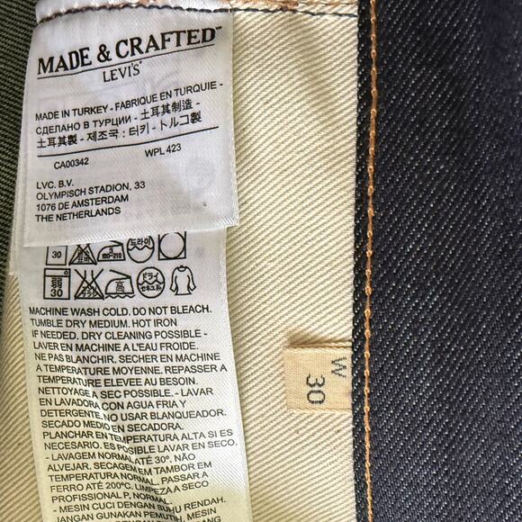 Levi’s Men’s Sz 30 x 32 Ruler Straight Jeans Made & Crafted - Picture 4 of 10